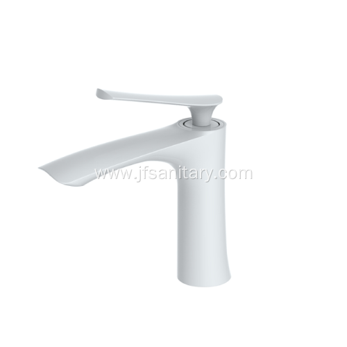 Hot Sell Small Brass Modern Basin Faucet White